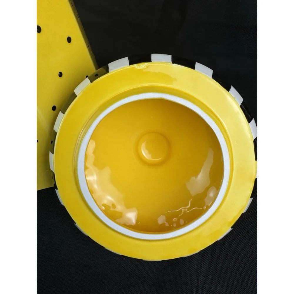 Vintage Sakura Afternoon Tea Mary Engelbreit Yellow Polka Dot 1995 Cookie Jar